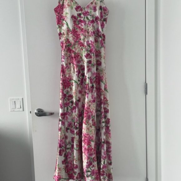 Hope & Ivy cowl neck maxi dress in mixed pink floral - Picture 2 of 3